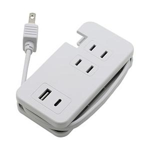 BAUT USB付モバイルタップType-C×A×1/AC×3 BT1U1C3ACWH | 