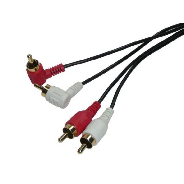 音声用RCAピンプラグ赤白（ストレート/Lアングル）ケーブル 3m  【0266】★ネコポス送料無料★ | 