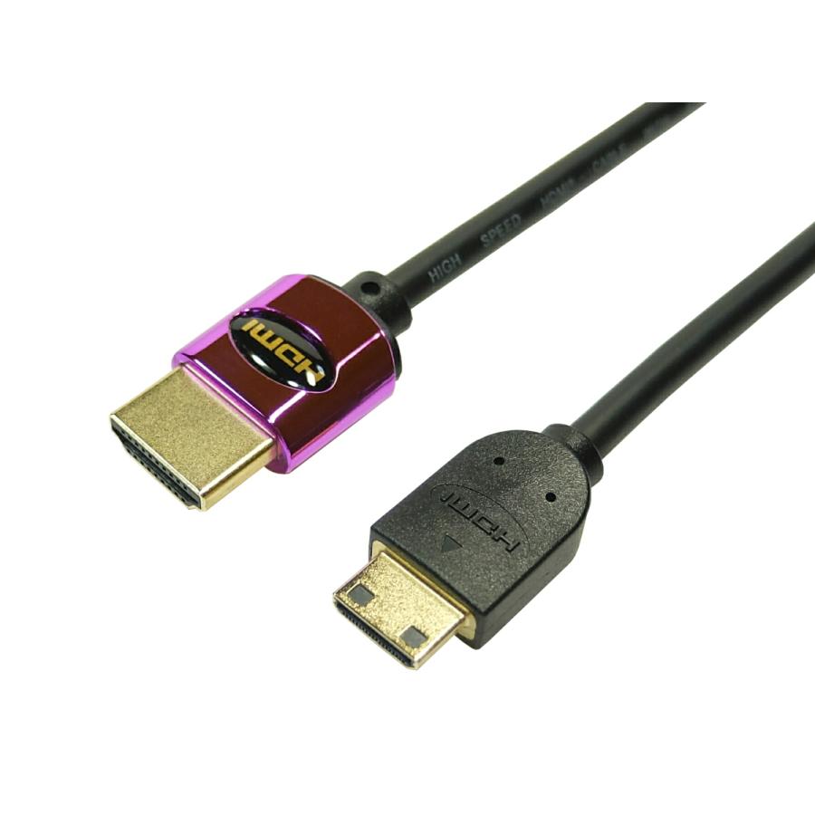 ミニHDMIケーブル 1m プレミアムハイスピード仕様ケーブル 4K 60P 4.4.4 24bit HDMI2.0対応 ネコポス送料無料｜ats｜02