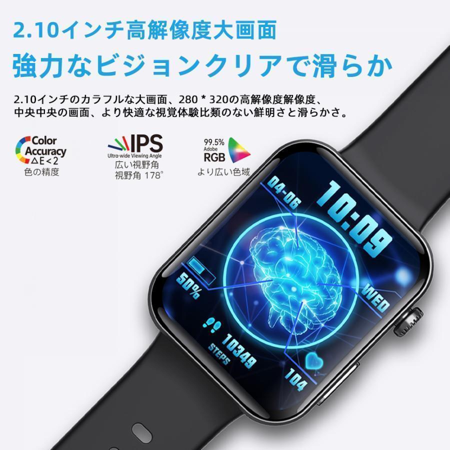 スマートウォッチ 医療レベル心電図ECG 通話機能 血圧/糖測定 酸素濃度 高精度心拍数 通知 体温 睡眠 多機能 歩数計 尿酸 血中脂質 SOS機能 健康管理 母の日の画像