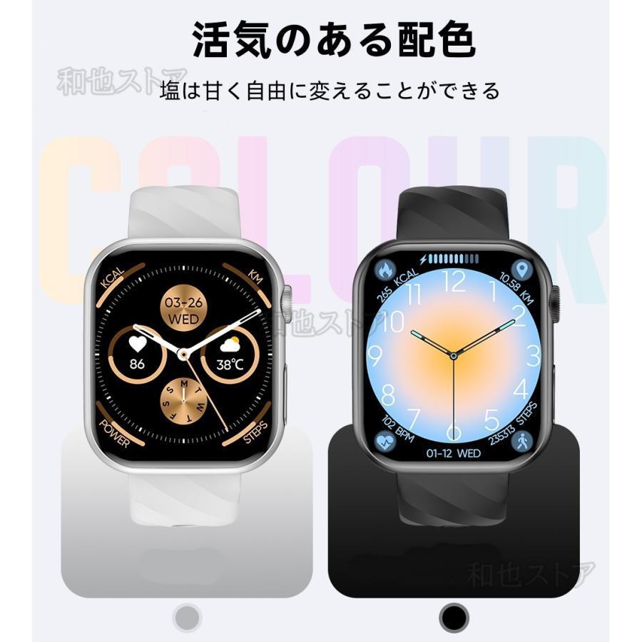 スマートウォッチ 医療レベル心電図ECG+PPG 血糖値 血圧 心拍数 血中酸素 尿酸脂質 体組成 睡眠管理 健康管理 LINE通知 生理周期 iPhone＆アンドロイド対応の画像