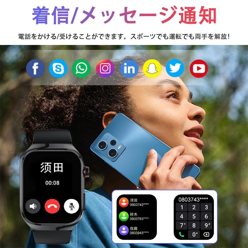 スマートウォッチ  血糖値 心電図ECG+PPG 血圧 血中酸素 体温測定 BMI体脂肪 尿酸血中脂質 高精度心拍数 650mAh大容量 睡眠管理 呼吸率 歩数計 母の日の画像