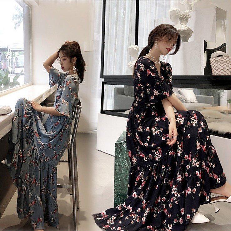 レディースファッション 2種類選べる マキシワンピース ワンピース レディース 40代 おしゃれ Aラインワンピ 花柄 ロング フレア 50代 大きいサイズ 夏 Ilgw0syft4 Www Tritop Com Br