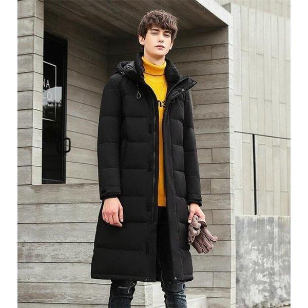 ダウンジャケット メンズ ダウンコート メンズファッション 暖かい ダウンコート ロング丈 フード付き コート コート