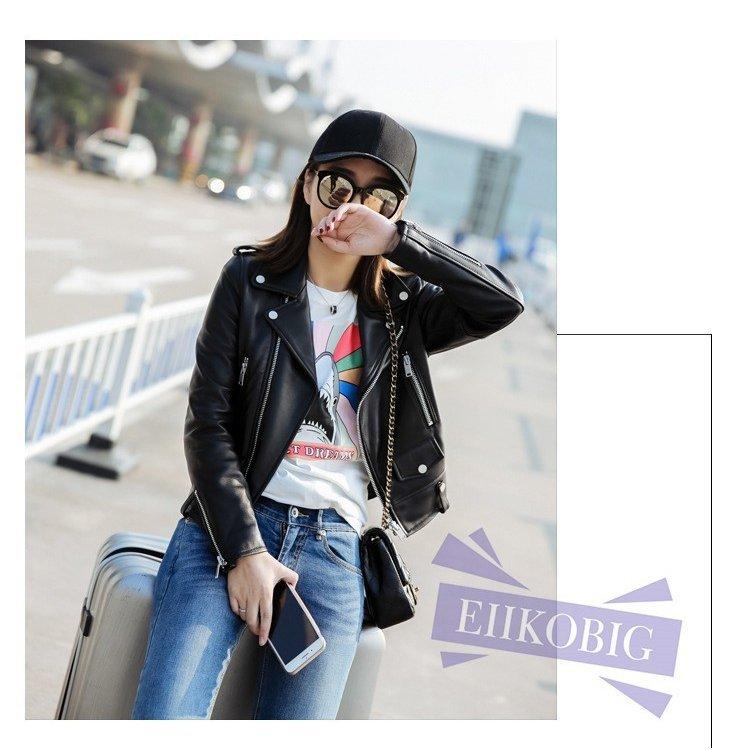 誕生日プレゼント レディース革ジャン 女性用 上品 防寒防風 シングル バイクウェア スタイリッシュ 着痩せ 韓国風 ライダースジャケット 本革 秋冬 レザージャケット 革ジャン レザージャケット サイズ M