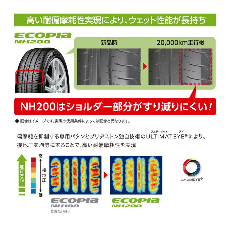 〔2024年製/在庫あり〕　ECOPIA NH200　195/50R19 88H　4本セット　ブリヂストン　夏タイヤ｜atsuko｜04