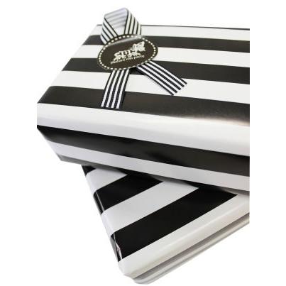 「白黒 ストライプ 10枚」 モノトーン モノクロ 白黒 ラッピングペーパー  バレンタイン（B2サイズ） |  | 01