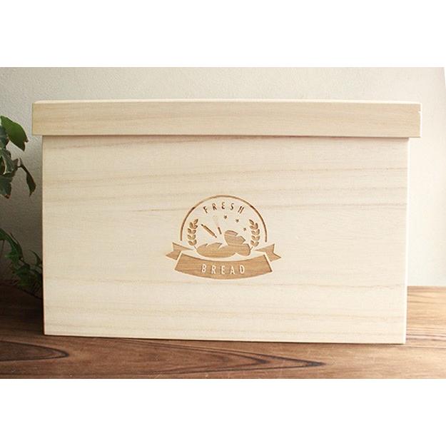 ≪定形外OK≫ブレッドボックス 桐 フードボックス フードキーパー パンケース 「FRESH BREAD 2斤」 木  おしゃれ 保存箱 桐箱 日本製 木製 米びつ |  | 03