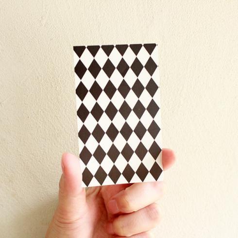 モノトーン　ストライプカード　メッセージカード 　ストライプ　シェブロン　ダマスク　ダイヤ　ドットカード |  | 02