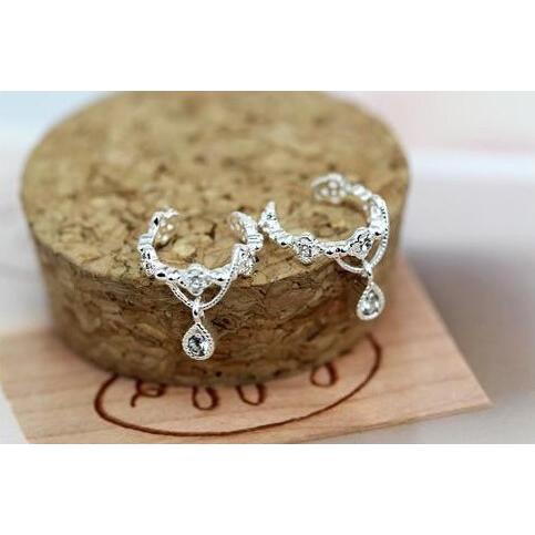 イヤーカフ 「クラウン　クリスタル」 イヤーラップ クリップ イヤリング 王冠 |  | 02