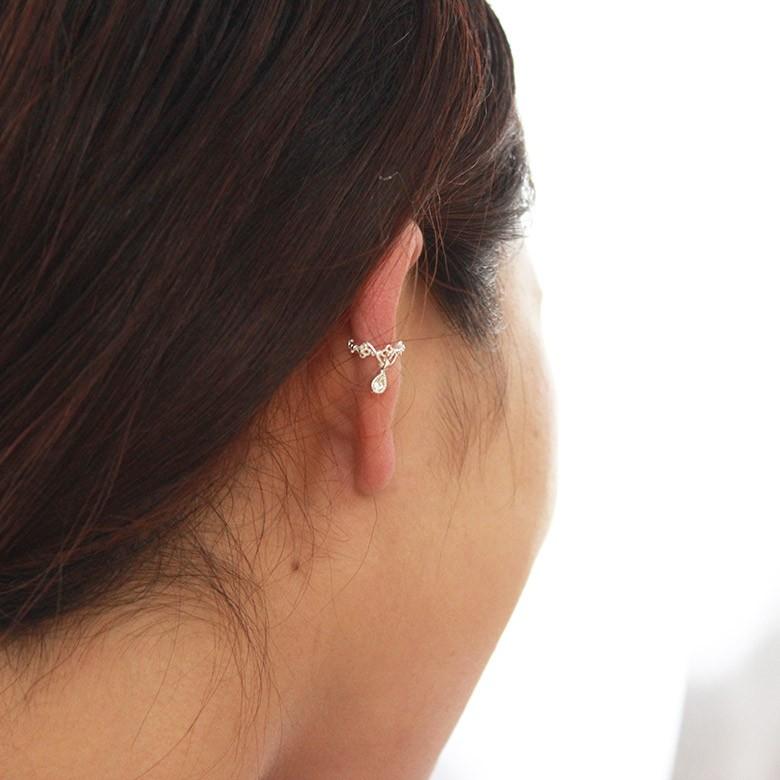 イヤーカフ 「クラウン　クリスタル」 イヤーラップ クリップ イヤリング 王冠 |  | 04