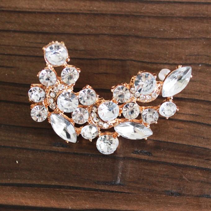 イヤーカフ 「キラキラ　ピンクゴールド」 イヤーラップ クリップ フック ピアス イヤリング | 