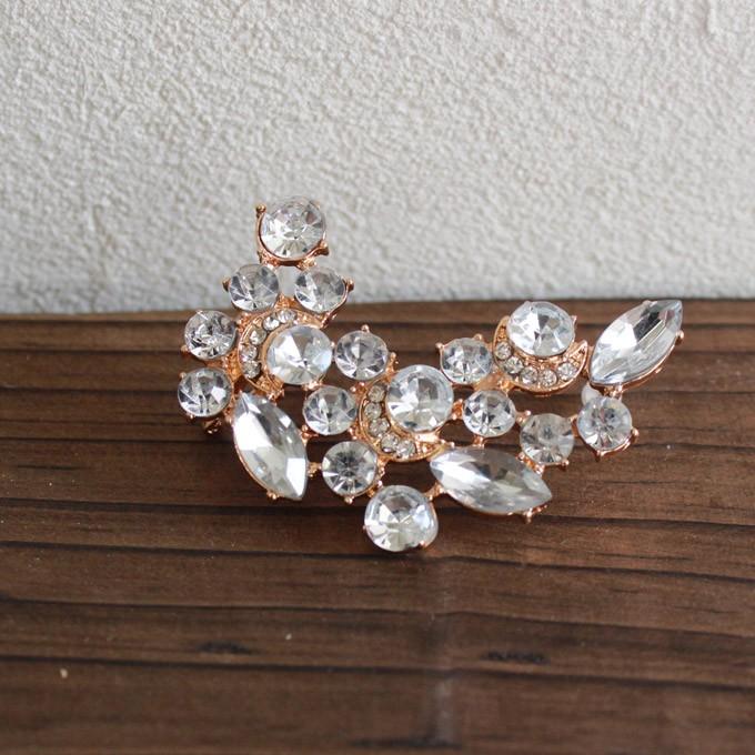 イヤーカフ 「キラキラ　ピンクゴールド」 イヤーラップ クリップ フック ピアス イヤリング |  | 01