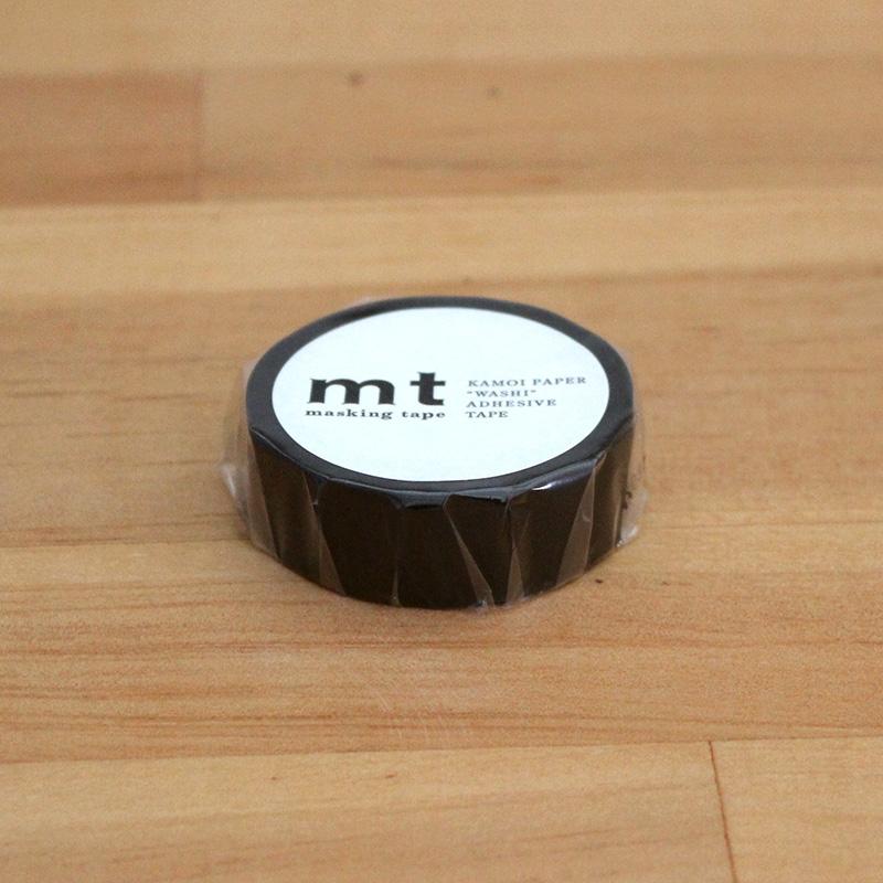 mt（エムティー） カモ井加工紙 カモイ マスキングテープ ブラック 黒