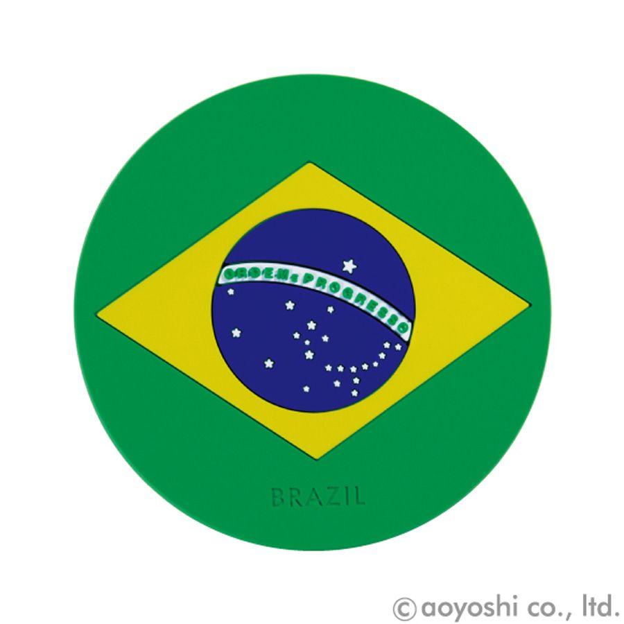 国旗コースター ワールドフラッグコースター ブラジル BRAZIL