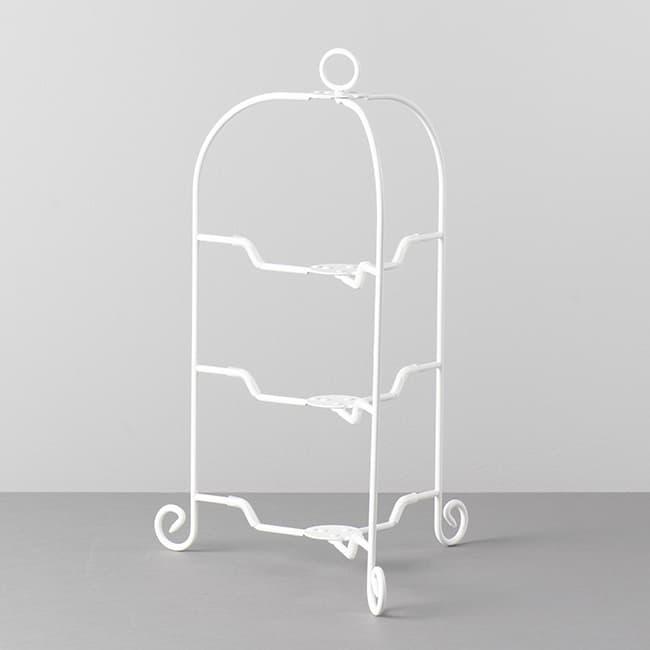 ケーキスタンド ドルチェ フォールダブルケーキスタンド3段 ホワイト