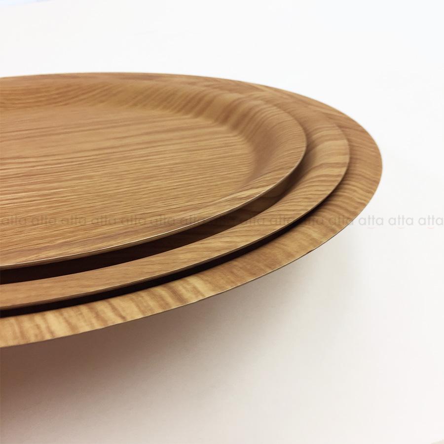 ノンスリップアルボルトレー φ400x20mm (木材パルプ製) 342ABT26