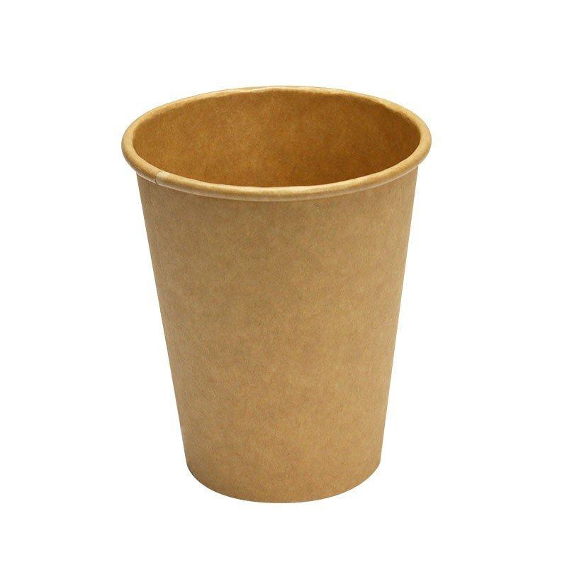 厚紙未晒紙コップ 280ml(8オンス) 1,000個 KMA-240ナチュラル ※北海道・沖縄・離島 送料別途 ※個人宅配送不可 KMA-240-NAT クラフトの画像