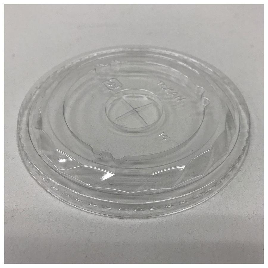 プラスチックカップ用フタ 98mm口径 2,000個 (PET製) ストロー穴付 CP98-F PET共通リッド(ストロー穴付) ※沖縄・離島 送料別途の画像