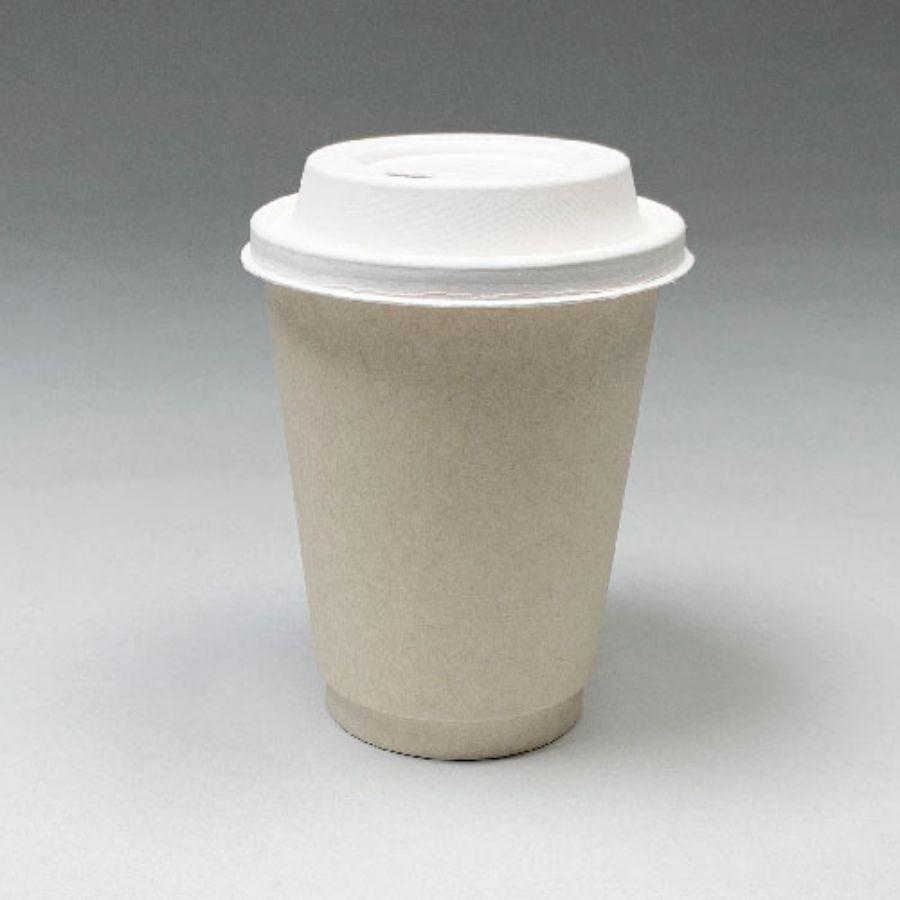 バガス二重カップ(PLAコート) 360ml(12オンス) 90mm口径 500個 ※沖縄・離島 送料別途 BMT-077の画像