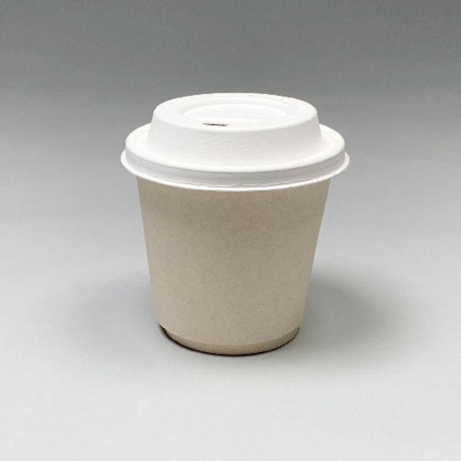 バガス二重カップ(PLAコート) 300ml(10オンス) 90mm口径 500個 ※沖縄・離島 送料別途 BMT-076の画像
