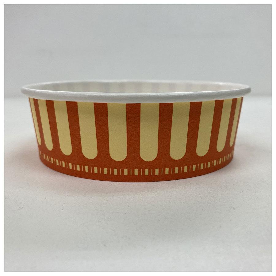 耐熱性紙容器 800個 383ml 133.9×40×119.1mm FC-380PET-EP オリジナルストライプ ※沖縄・離島 送料別途 【テイクアウト・業務用・使い捨て食品容器】の画像