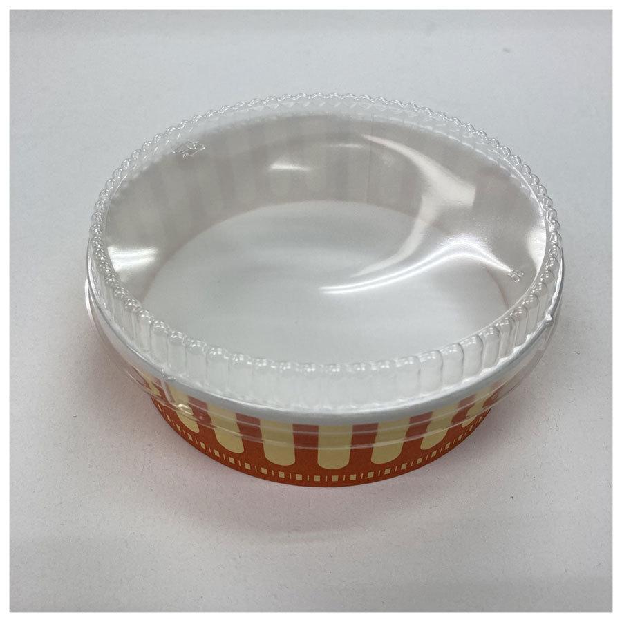 耐熱性紙容器 800個 383ml 133.9×40×119.1mm FC-380PET-EP オリジナルストライプ ※沖縄・離島 送料別途 【テイクアウト・業務用・使い捨て食品容器】の画像
