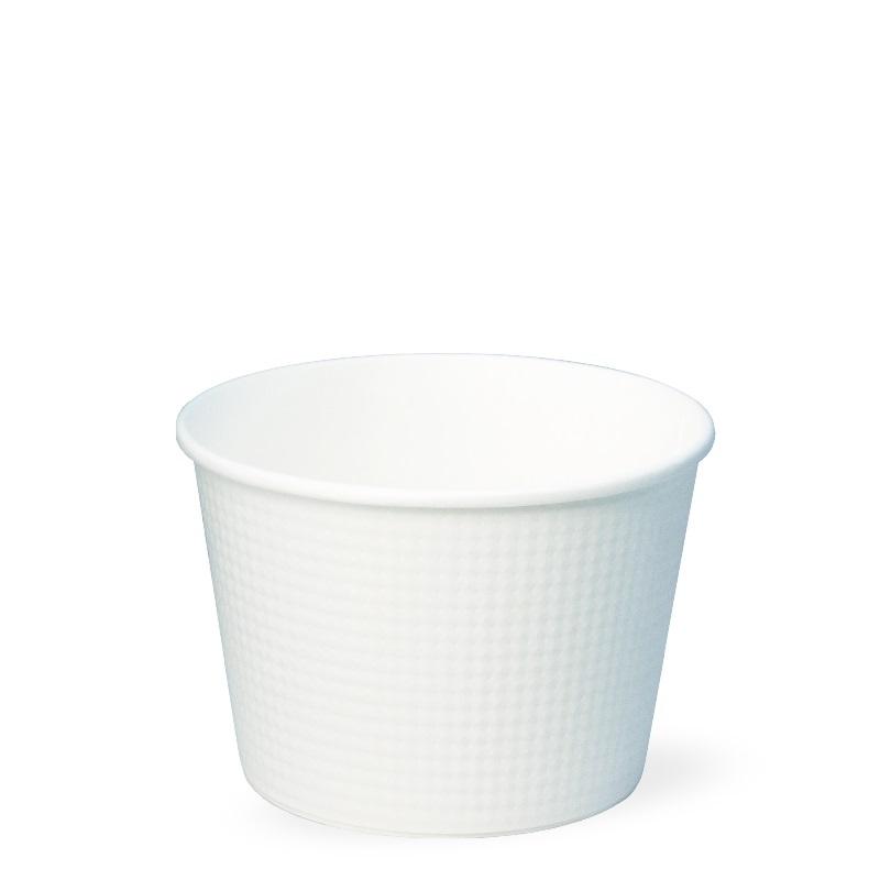 断熱性エンボス紙容器 900個 437ml 107×74×80.6mm SMP-437E 無地 ※沖縄