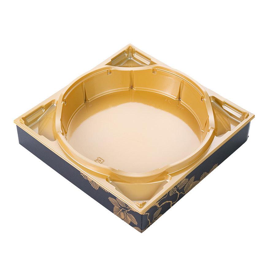 200個セット　フチ:新琥珀松　底:金　蓋:専用蓋　ワン折重70 OKE　※沖縄・離島 送料別途 ワン折重70 OKE　セット3-C