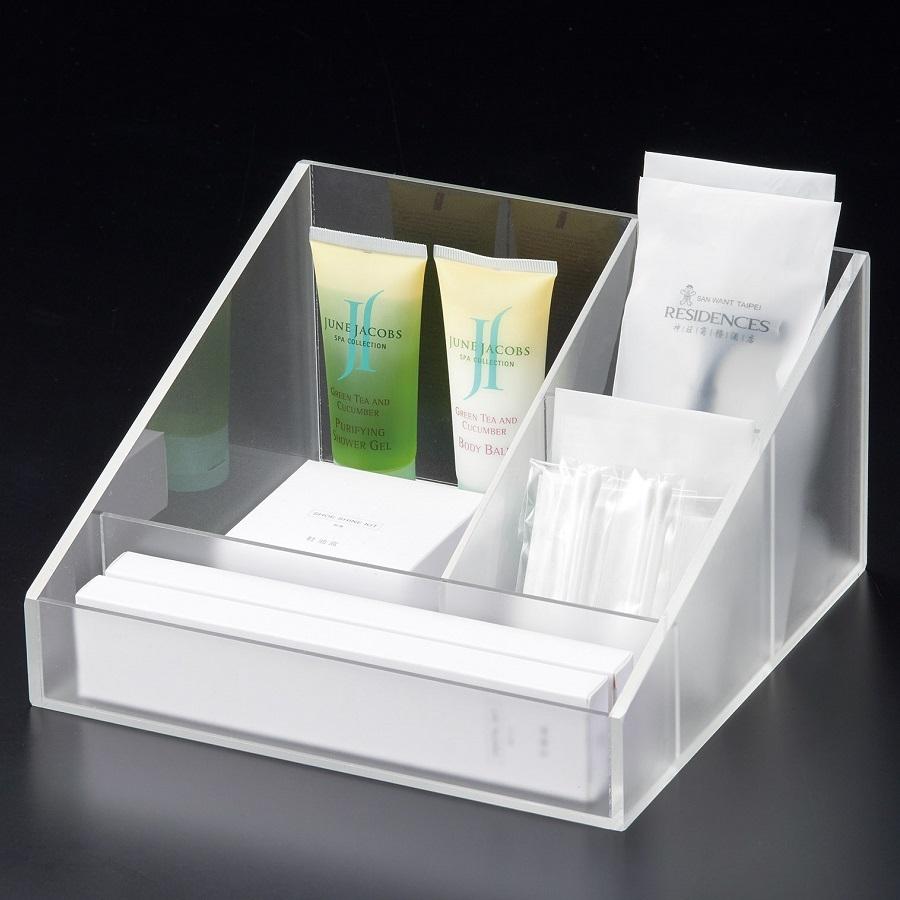 縦横兼用アクリルアメニティケース W218×D208×H120(40)mm AD-23C えい