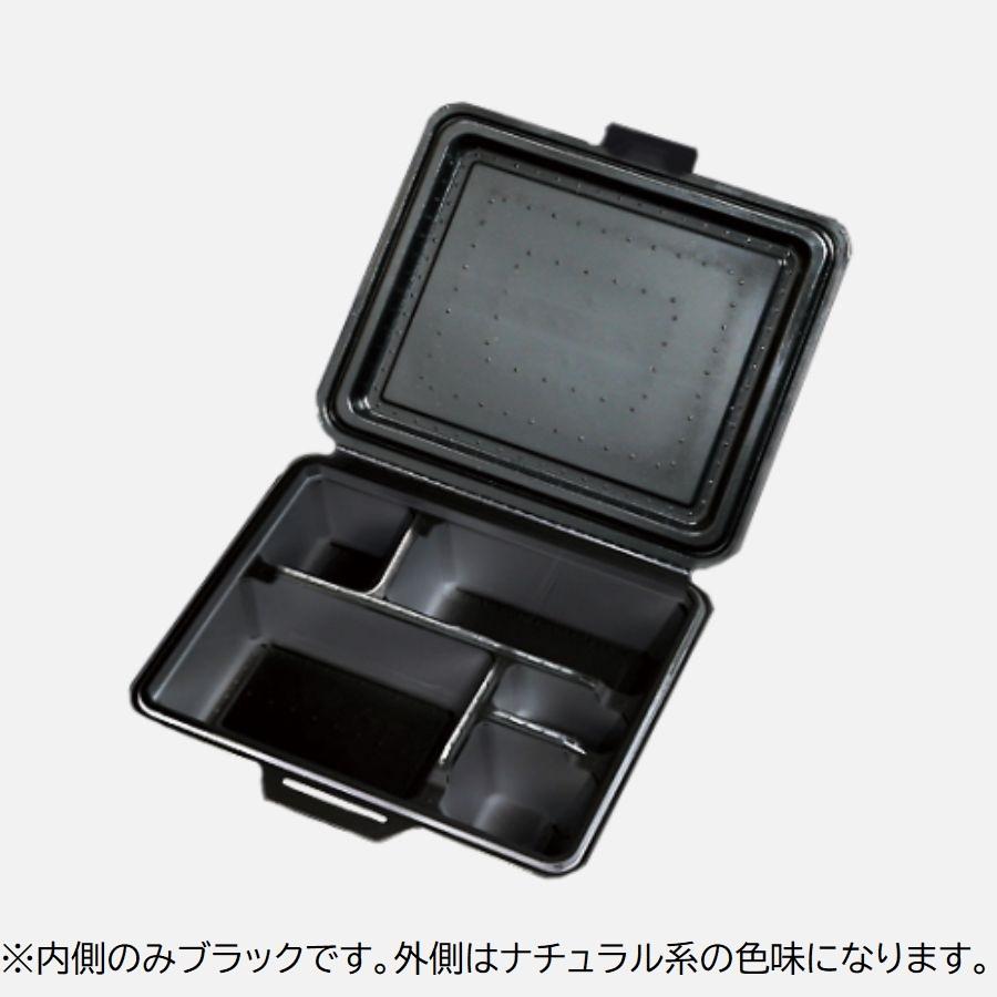 パルプモールド容器　5つ仕切り 300個　※内側のみブラック　※電子レンジ可　※在庫/納期 要確認商品　※北海道・沖縄・離島 送料別途　KM-56-BLK