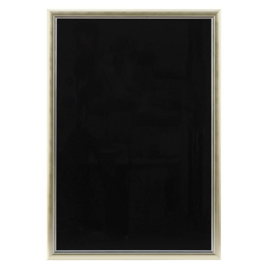 ハイクラスフレーム型ブラックボード(屋内用) 片面・マーカー用 W663xH963x17mm シャンパンゴールド+シルバー DFB-110(特大) えいむ(Aim)　※代引き不可商品