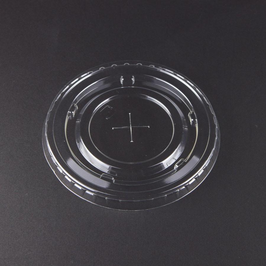 プラカップ用フタ 口径96mm 2000個 ストロー穴付き L-96X 平蓋X穴有の画像
