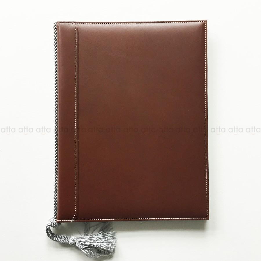 洋風メニューブック B5・4ページ仕様 紐タイプ・本革 LB-632 本革メニューブックの画像