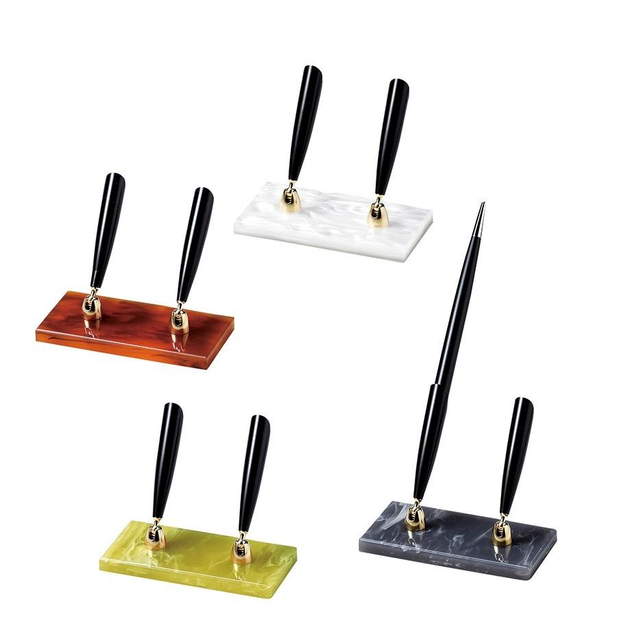 ペンスタンド 2本立て・アクリル PSS-12 べっ甲・グレー・グリーン