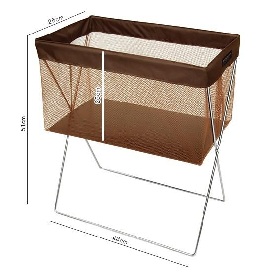 サイドワゴン 浅型・メッシュ Lサイズ ブラウン R-336 SAKI(サキ) 荷物