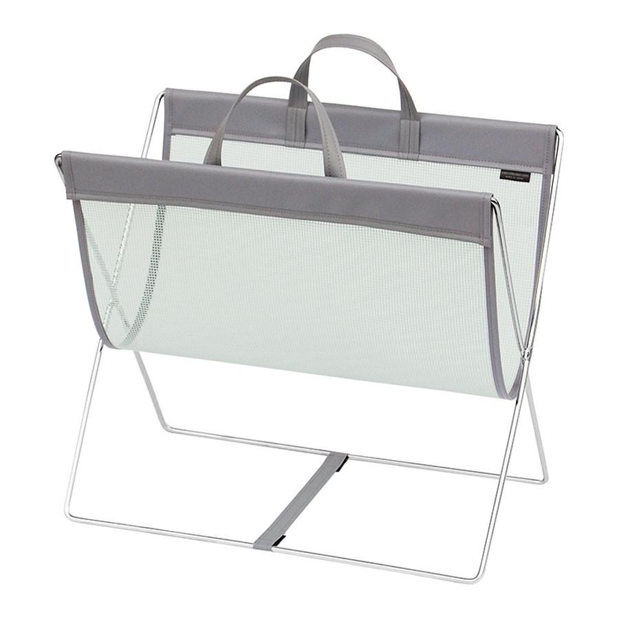 SAKI(サキ) セルフワゴン・メッシュ×レザー調PVC グレー R-358 手荷物