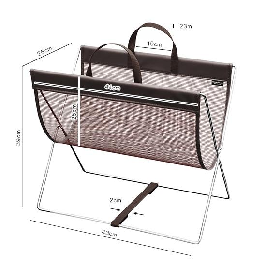 SAKI(サキ) セルフワゴン・メッシュ×レザー調PVC グレー R-358 手荷物