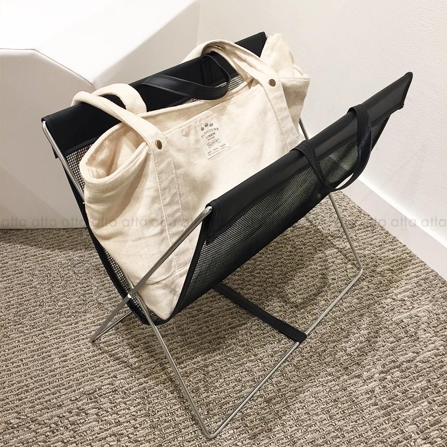 SAKI(サキ) セルフワゴン・メッシュ×レザー調PVC グレー R-358