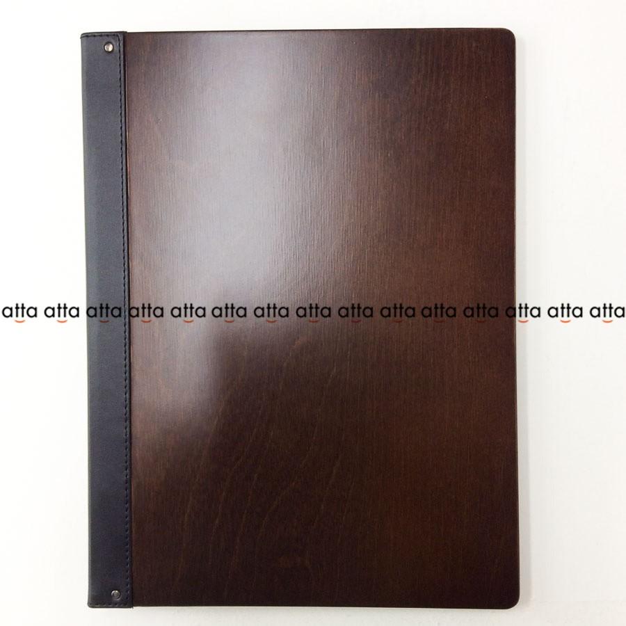 SHIMBI（シンビ） 木製メニューブック A4・8ページ バインダータイプ