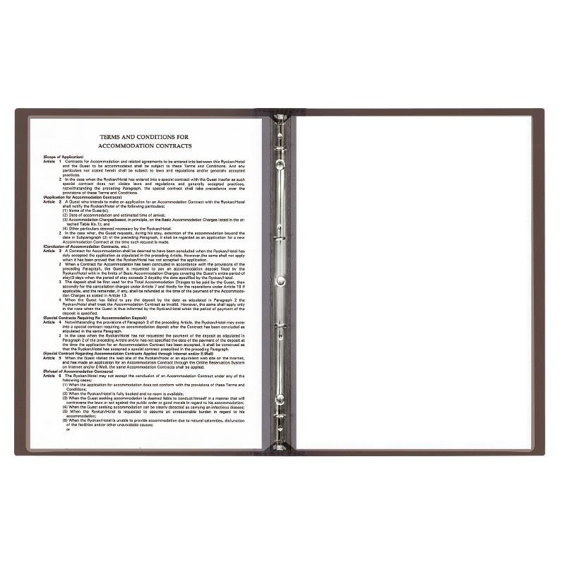 洋風メニューブック A4・8ページ仕様 バインダータイプ スリムB-LU