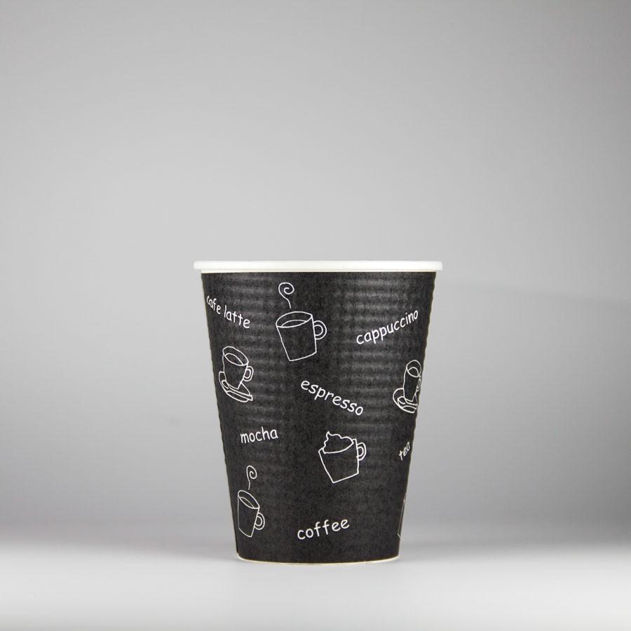 エンボス紙コップ 260ml(9オンス) 1500個 2色アソート SMP-260E ホット