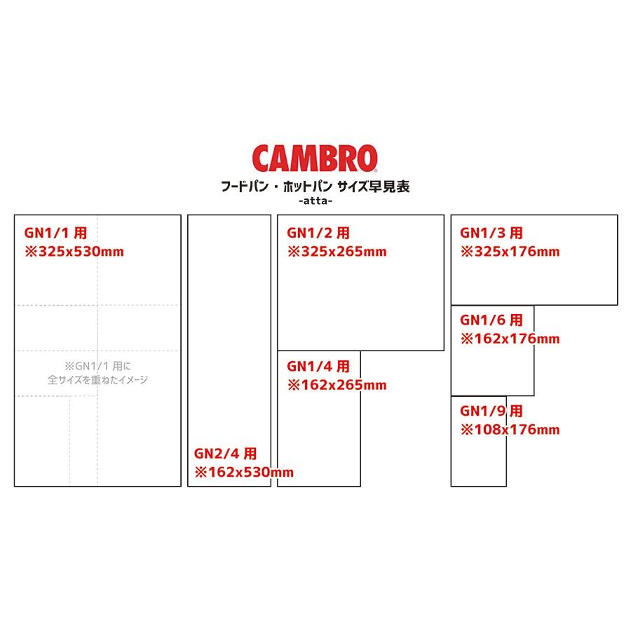 CAMBRO(キャンブロ)フードパン GN1/1用 (325x530xH200mm) 25.6リットル 18CW 13100104 ホテルパン｜atta-v｜02
