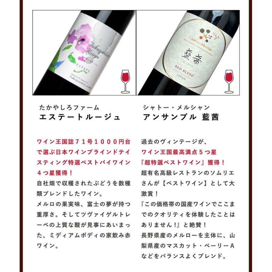 送料無料 「家飲み・赤ワイン 6本セット」 ワインセット 赤ワイン 日本ワイン 山梨県 長野県｜atta2-w｜03