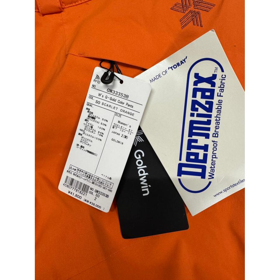 ◆未使用展示品◆　Goldwin　W‘ｓ　G-Solid　Color　Pants　SCARLET　ORANGE_2