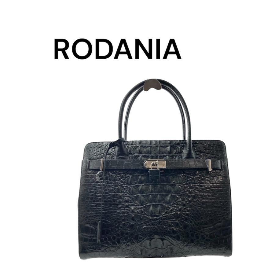 未使用品 RODANIA ロダニア 3002L クロコダイル 2WAY ハンドバッグ 