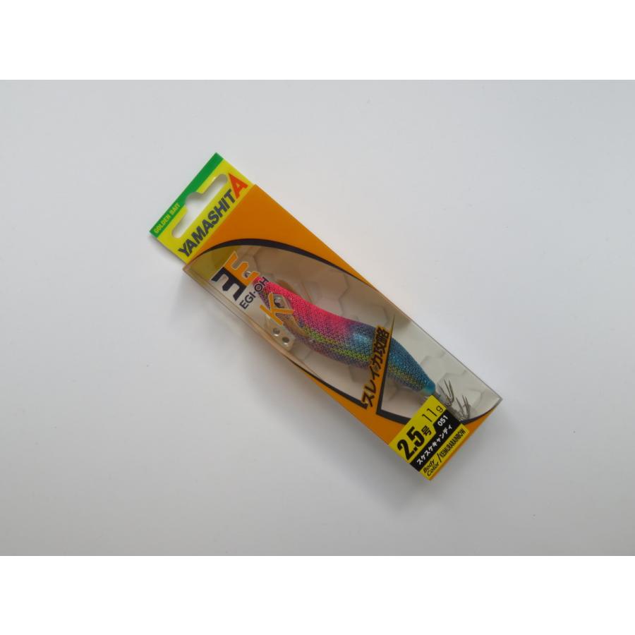 ギャングキングのタグです(新品ピカピカと使いこまれたヤツどちらでもOK) ヤマシタ エギ王 K 2.5号 051)スケスケキャンディ : 釣具