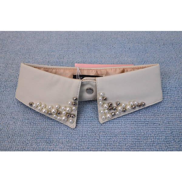 ジェニィ　JENNI　パール付きレザーつけ衿 | JENNI