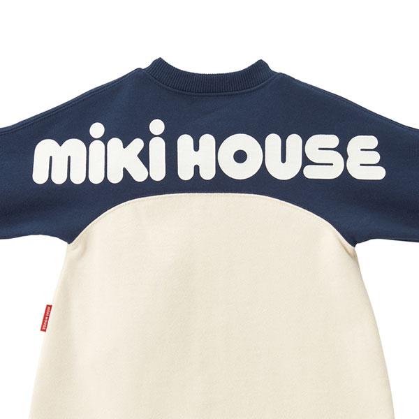 新品　未使用　ミキハウス　バックロゴ　ロンパース　70 MIKI HOUSE（ミキハウス） ○取り寄せ商品○ミキハウス バックロゴ