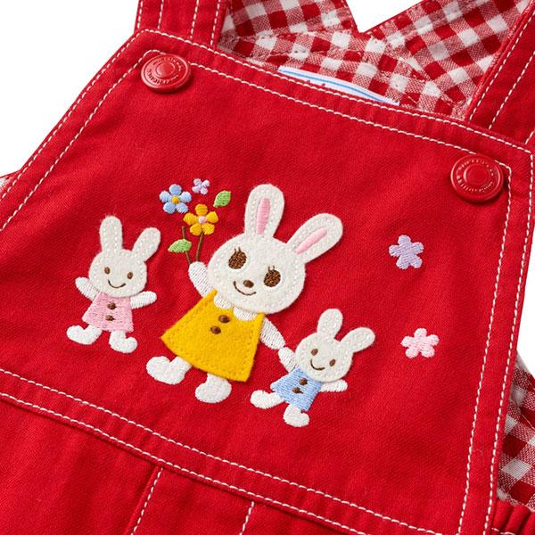 ミキハウス うさこプチ刺繍入り ジャンプスーツ  Lサイズ　90 100 ミキハウス うさこプチ刺繍入り ジャンプスーツ Lサイズ90 100